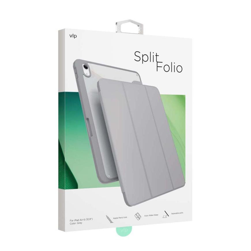 Защитный чехол VLP Split Folio для Apple iPad Air 11 (M2), серый