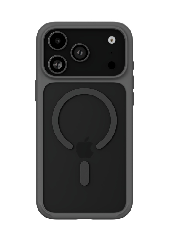 На фото изображено Чехол защитный uBear Shade Case для iPhone 17 Pro Max, MagSafe, серый 
