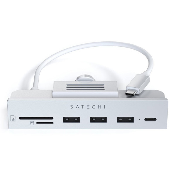 USB-C-концентратор Satechi Aluminum USB-C Clamp Hub для 24" iMac, серебристый