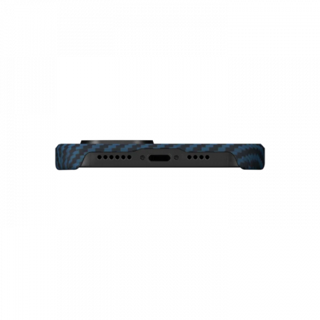 Чехол Pitaka MagEZ Case 3 для iPhone 14 Plus (6.7"), черно-синий, кевлар (арамид)