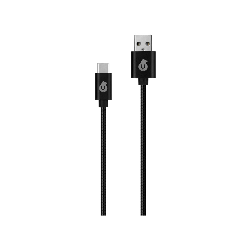 Зарядный кабель FORCE USB-C to USB-A Cable, чёрный