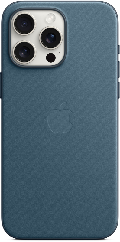 Чехол Apple MagSafe FineWoven для iPhone 15 Pro Max, «Тихоокеанский синий»