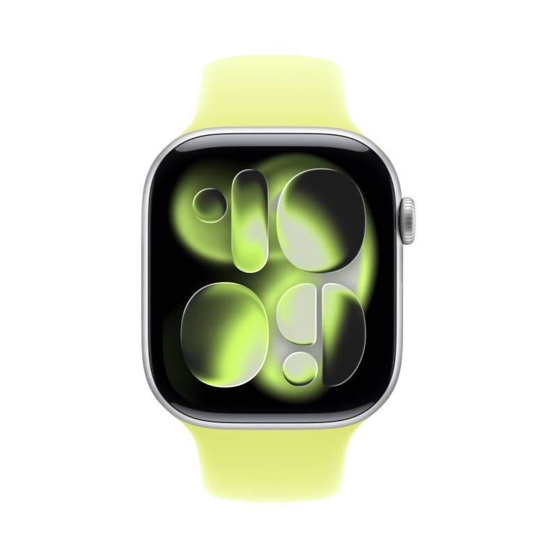 Apple Watch Series 11, 46 мм, корпус из алюминия цвета «Серебристый», спортивный ремешок, размер S/M Apple Watch Series 11, 46 мм, корпус из алюминия цвета «Серебристый», спортивный ремешок, размер S/M