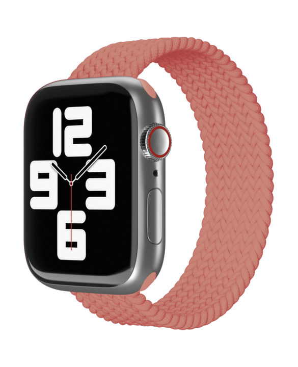 Ремешок нейлоновый плетёный "vlp" для Apple Watch 38/40/41, L/XL, 2шт, коралловый