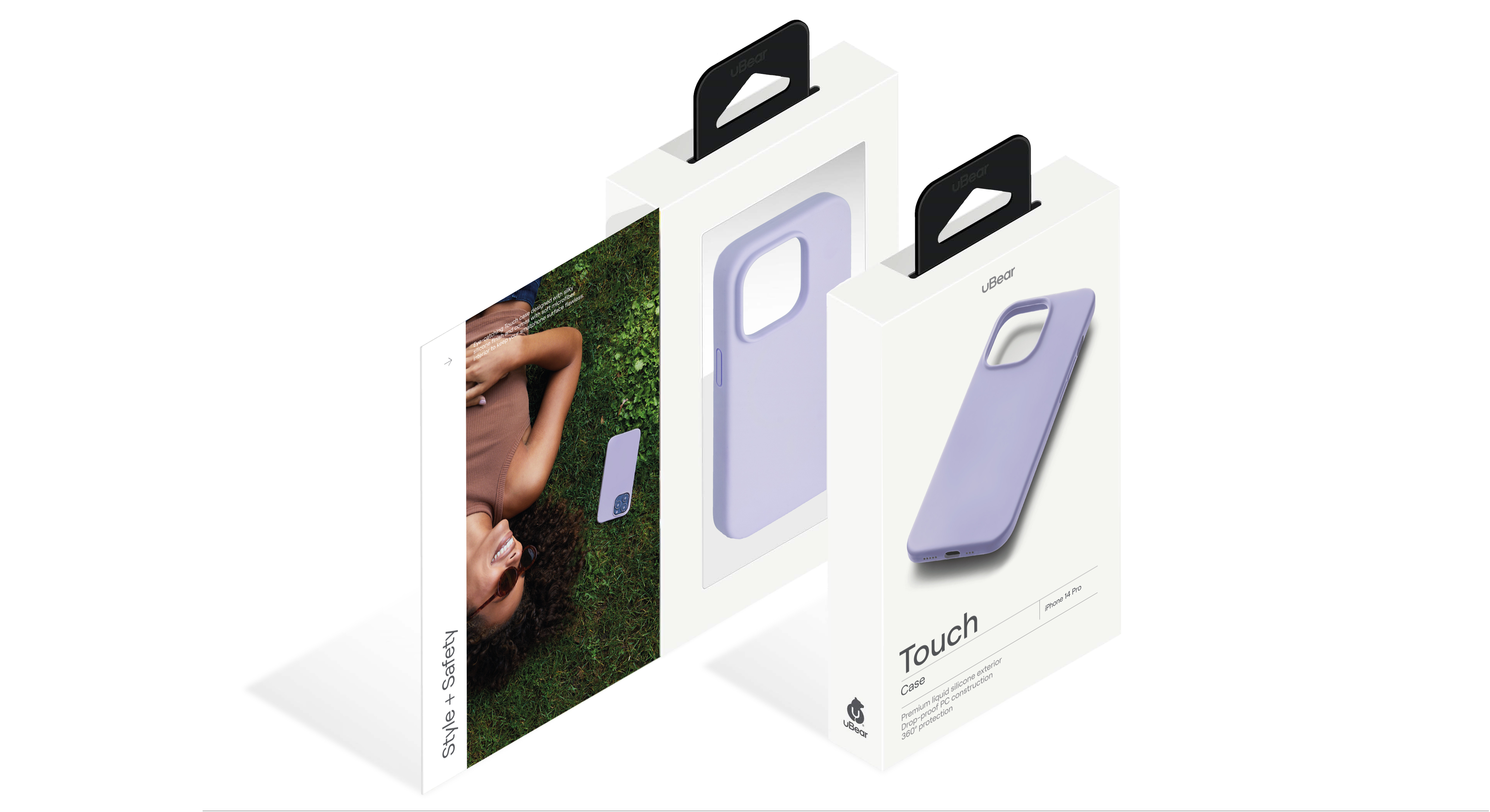 Чехол защитный uBear Touch Case для  iPhone 14 Pro, силикон, софт-тач, фиолетовый