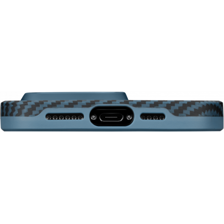 Противоударный чехол Pitaka MagEZ Pro 4 для iPhone 15 Pro (6.1"), синий, кевлар (арамид)