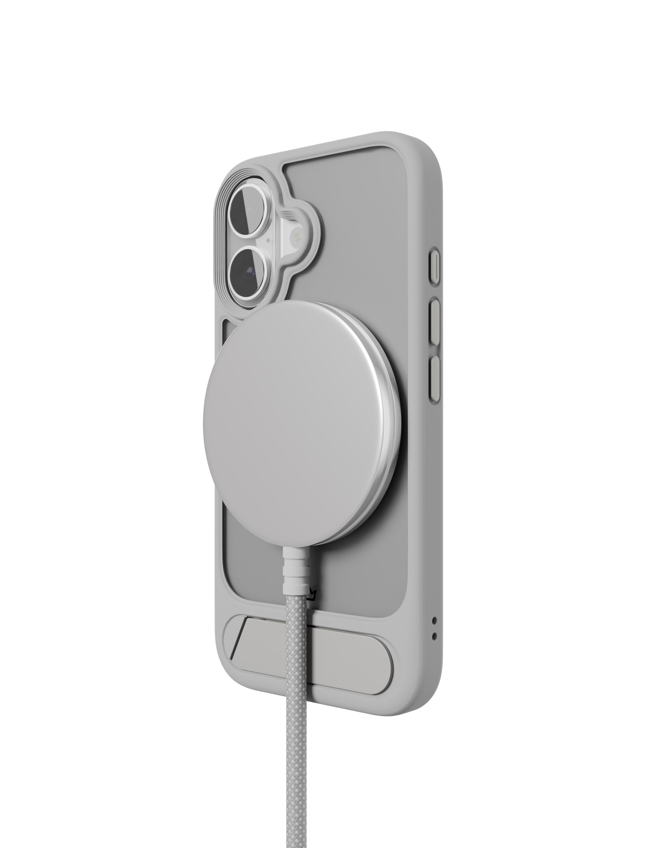 Чехол защитный "vlp" Reels Case с MagSafe для iPhone 16 Plus, серый