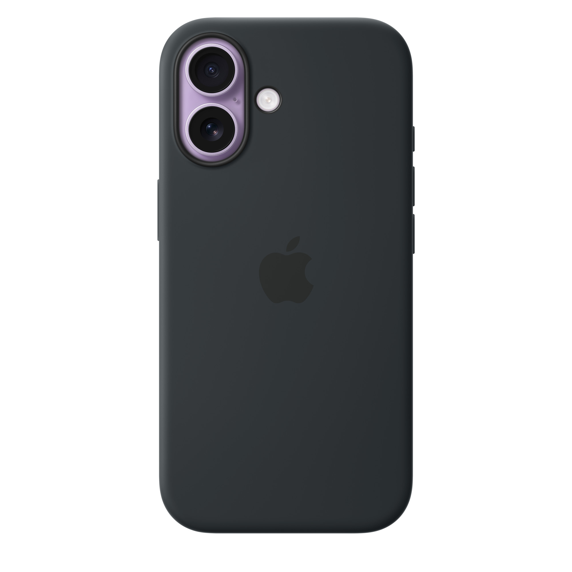 На фото изображено Чехол защитный Apple Silicone Case with MagSafe для iPhone 17, чёрный