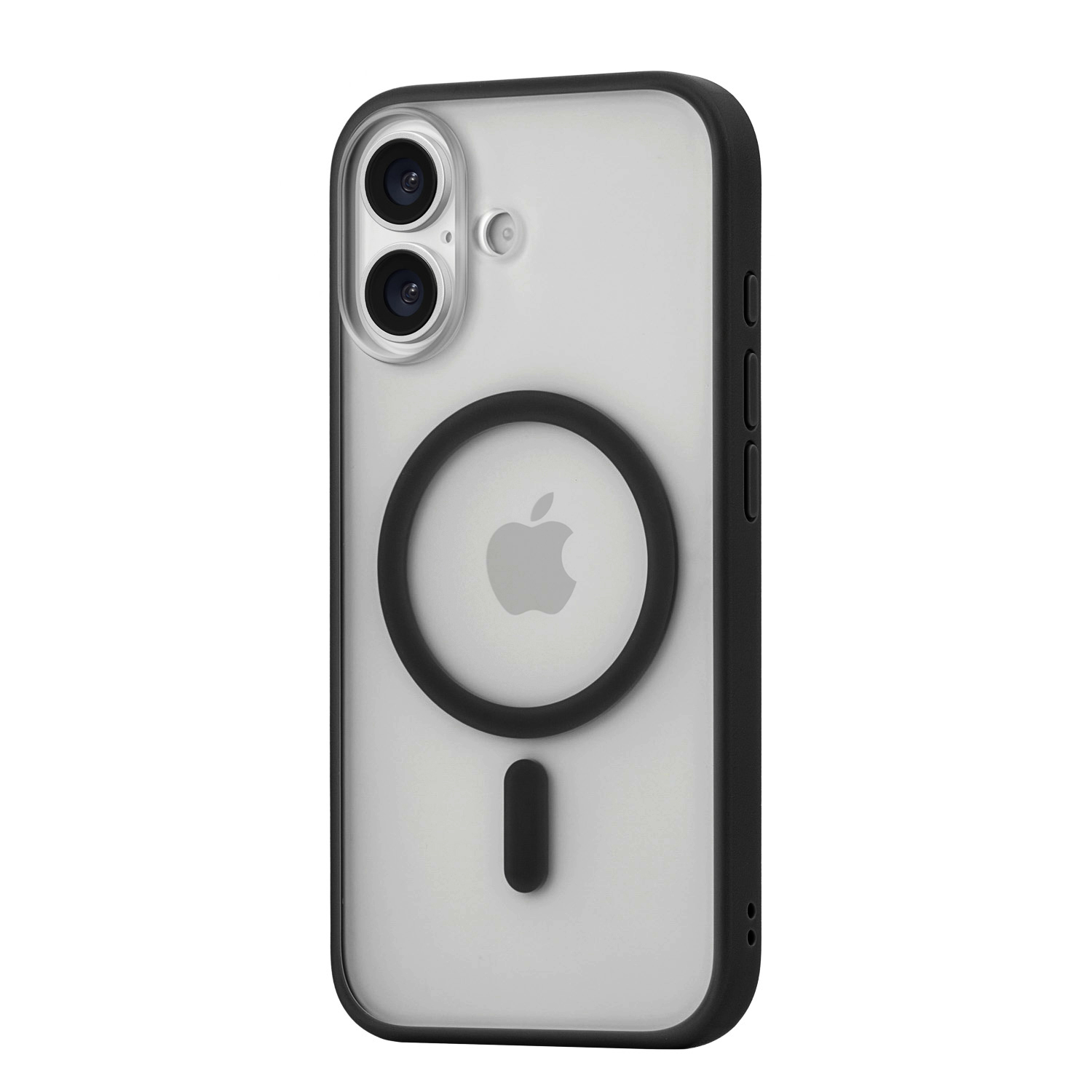 На фото изображено Чехол защитный uBear Cloud Mag Case для iPhone 17, MagSafe, черный