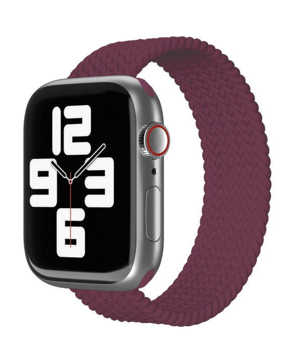 Ремешок нейлоновый плетёный "vlp" для Apple Watch 42/44/45, L/XL, 2шт, марсала