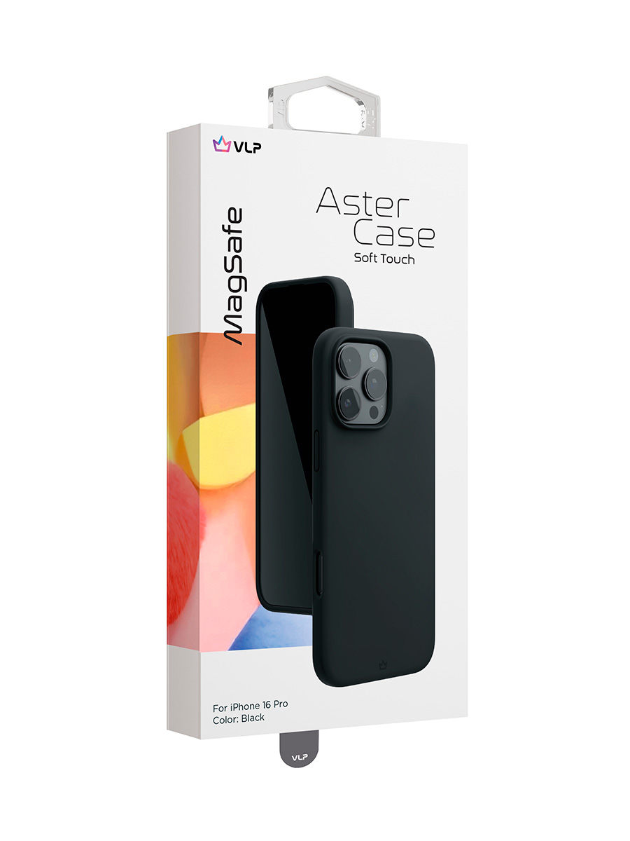 Чехол защитный "vlp" Aster Case с MagSafe для iPhone 16 Pro, черный