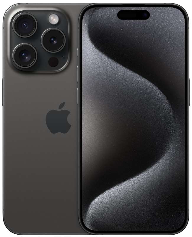 Apple iPhone 15 Pro, 128 ГБ, Титановый чёрный