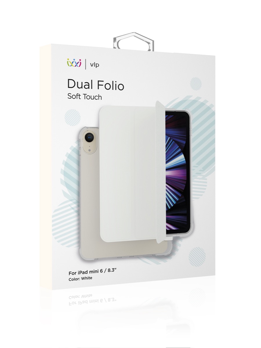 Чехол защитный "vlp" Dual Folio для iPad mini 6 2021, белый