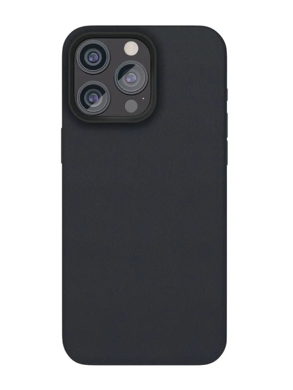 Чехол защитный "vlp" Ecopelle Case с MagSafe для iPhone 15 Pro, черный