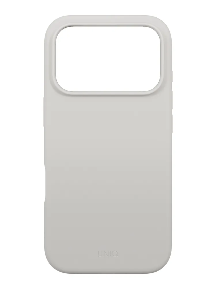 Фото Чехол Uniq Lino MagSafe для iPhone 17 Pro, серый На фото изображено Чехол Uniq Lino MagSafe для iPhone 17 Pro, серый
