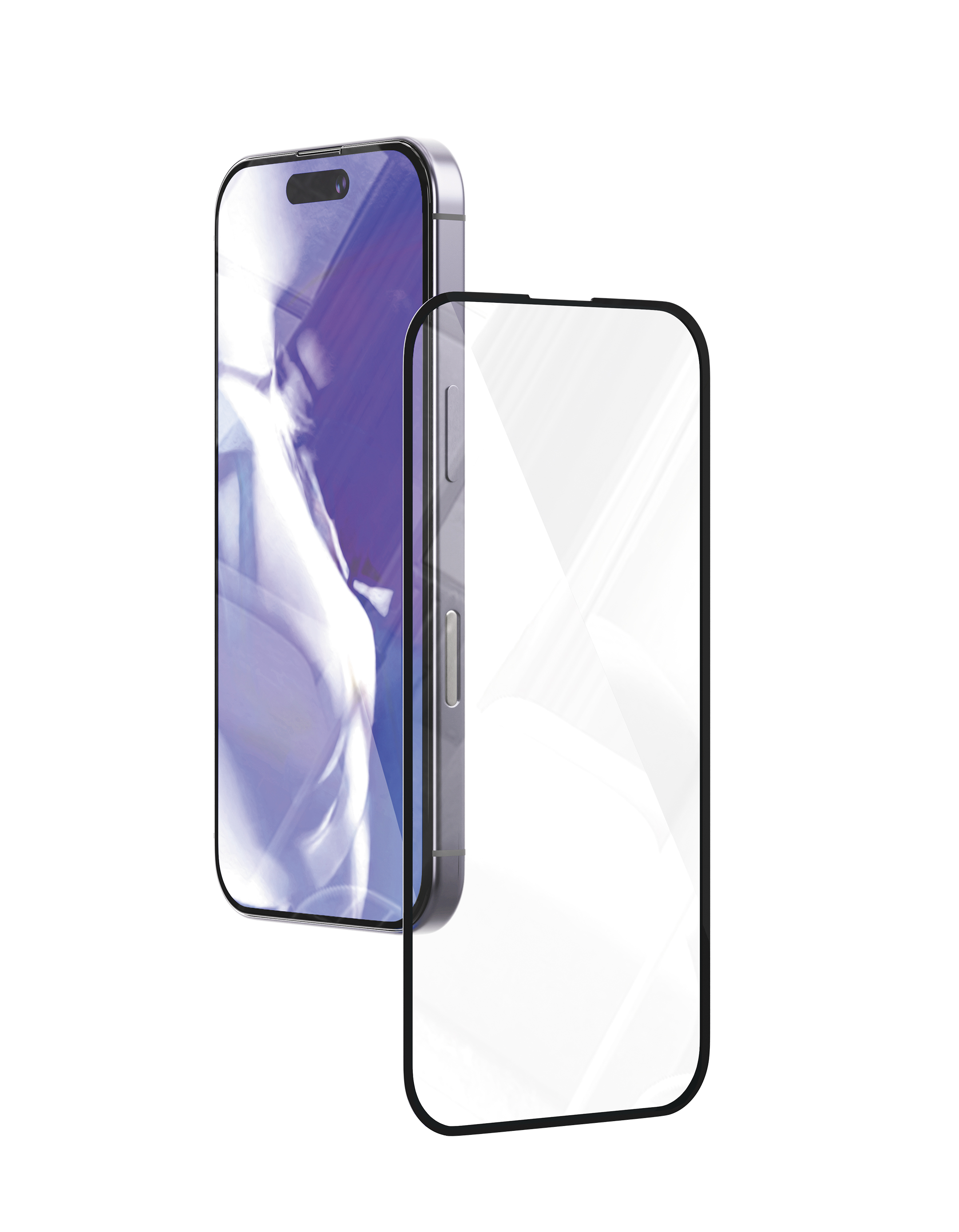 Стекло защитное 3D "vlp" A-Glass Easy Box для iPhone 15/16 с черной рамкой