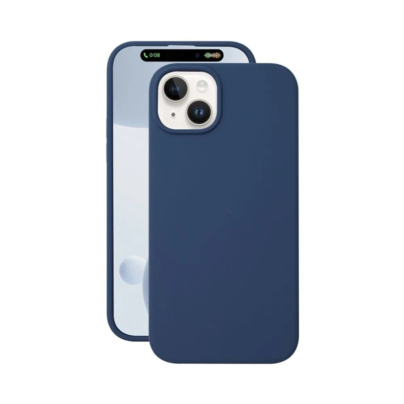 Чехол Liquid Silicone Case Pro для Apple iPhone 15 Plus, синий, Deppa