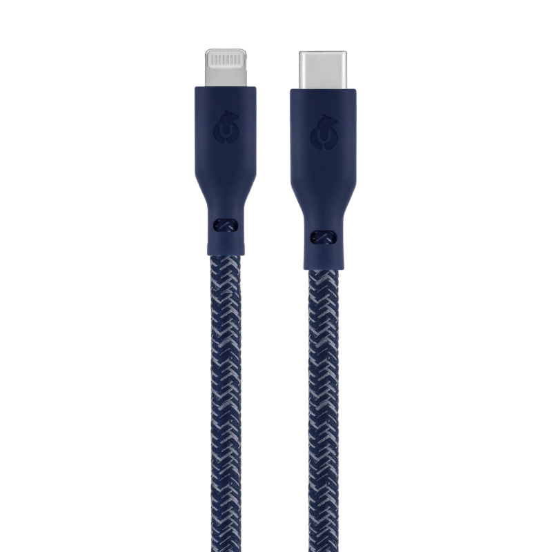 Зарядный кабель uBear Trend, USB-C | Lightning , 60Вт, 1,2м, синий