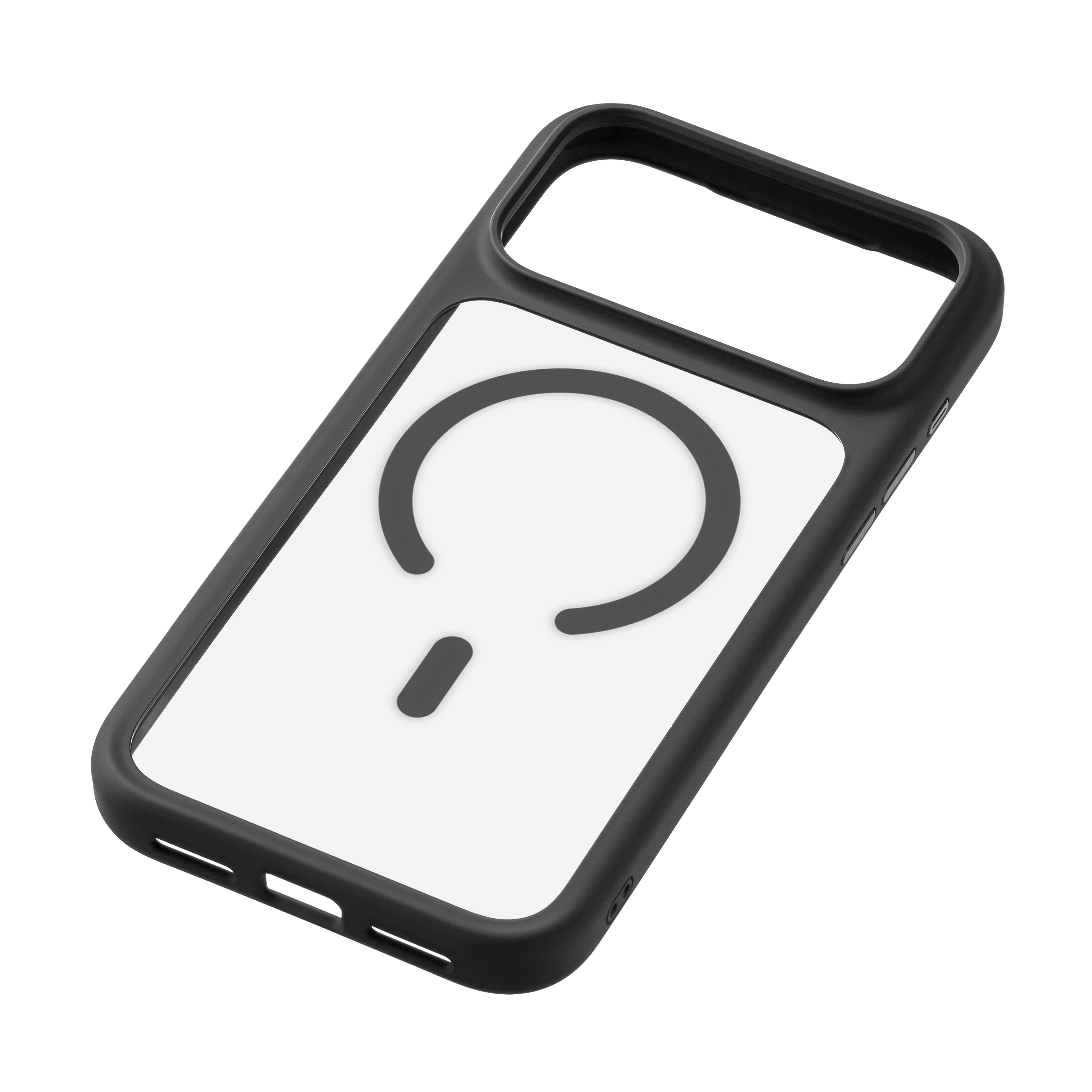 На фото изображено Чехол защитный uBear Shade Case для iPhone 17 Pro Max, MagSafe, чёрный