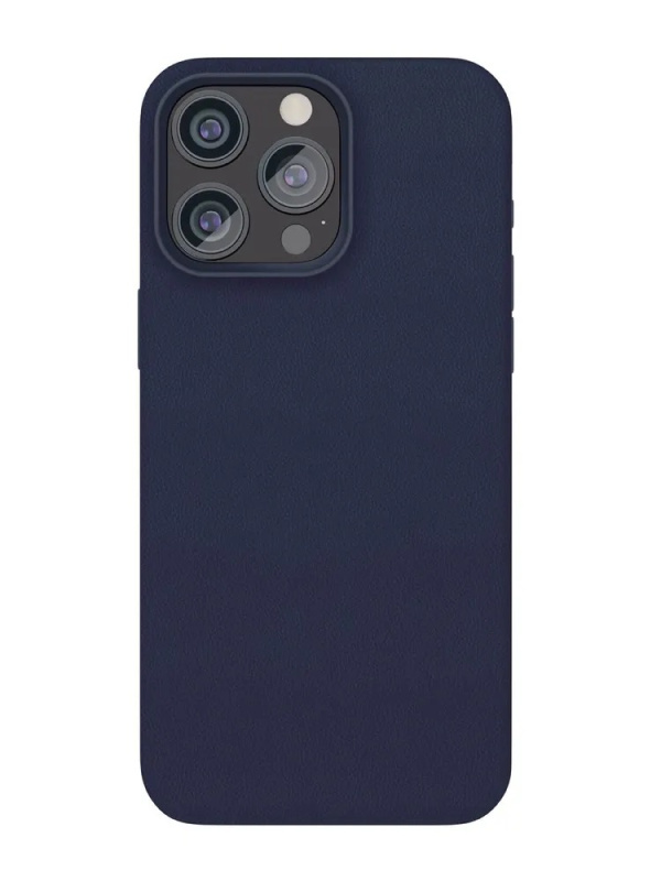 Чехол защитный "vlp" Ecopelle Case с MagSafe для iPhone 15 ProMax, синий
