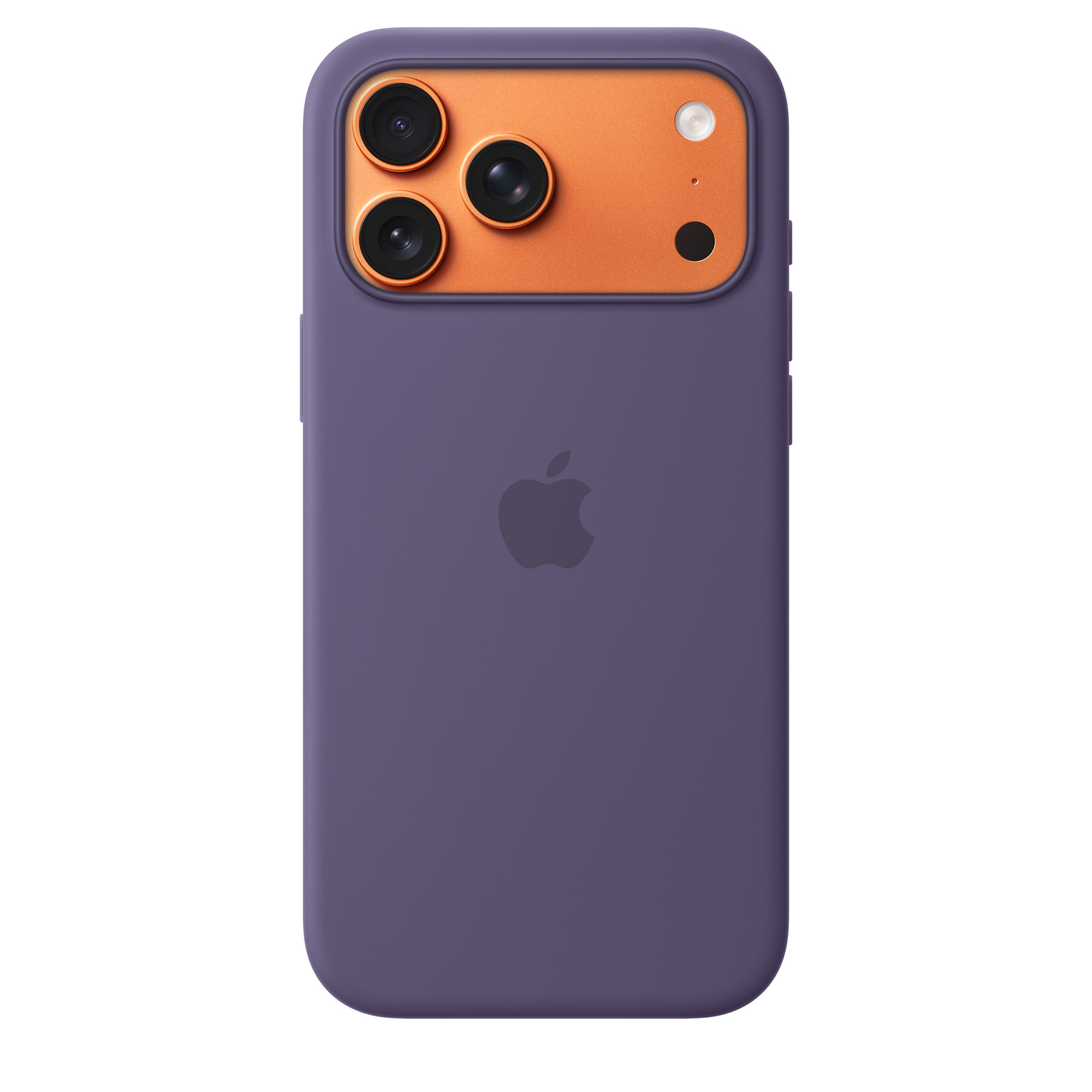 На фото изображено Чехол защитный Apple Silicone Case with MagSafe для iPhone 17 Pro Max, фиолетовый