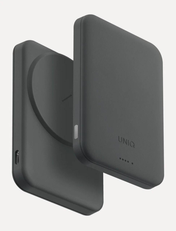 На фото изображено Внешний аккумулятор Uniq Lexa 5000 mAh, зеленый