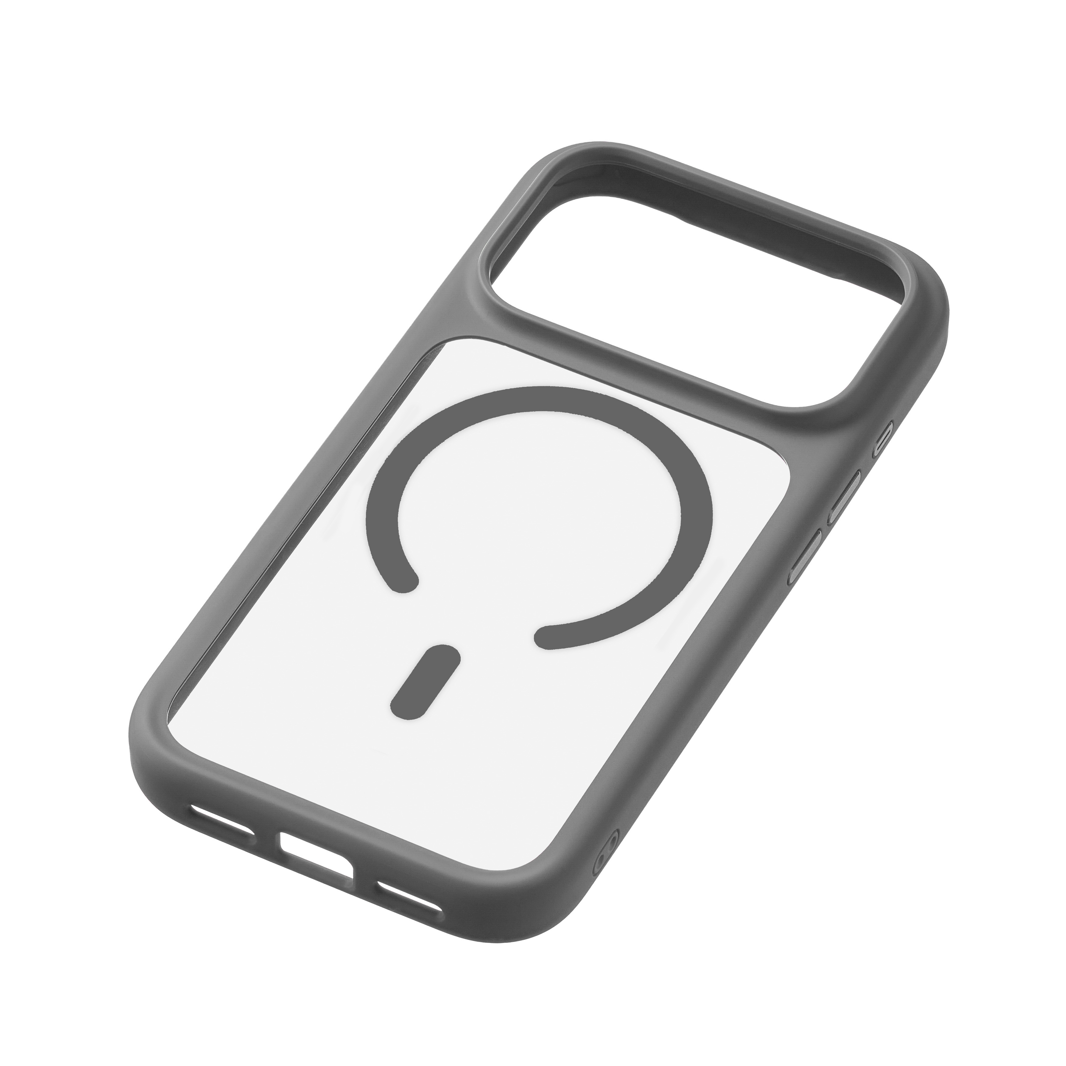 На фото изображено Чехол защитный uBear Shade Case для iPhone 17 Pro, MagSafe, серый 