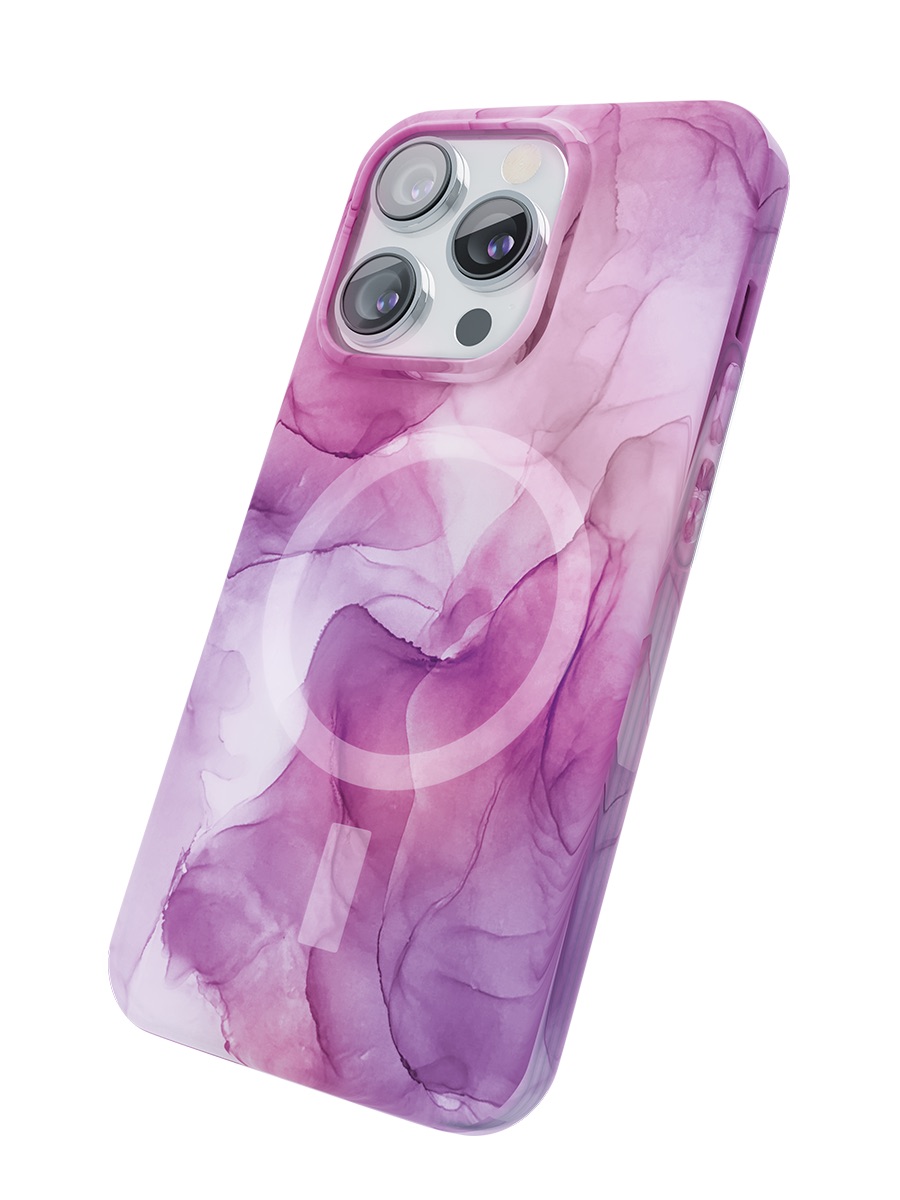 Чехол защитный "vlp" Splash case с MagSafe для iPhone 14 Pro, розовый