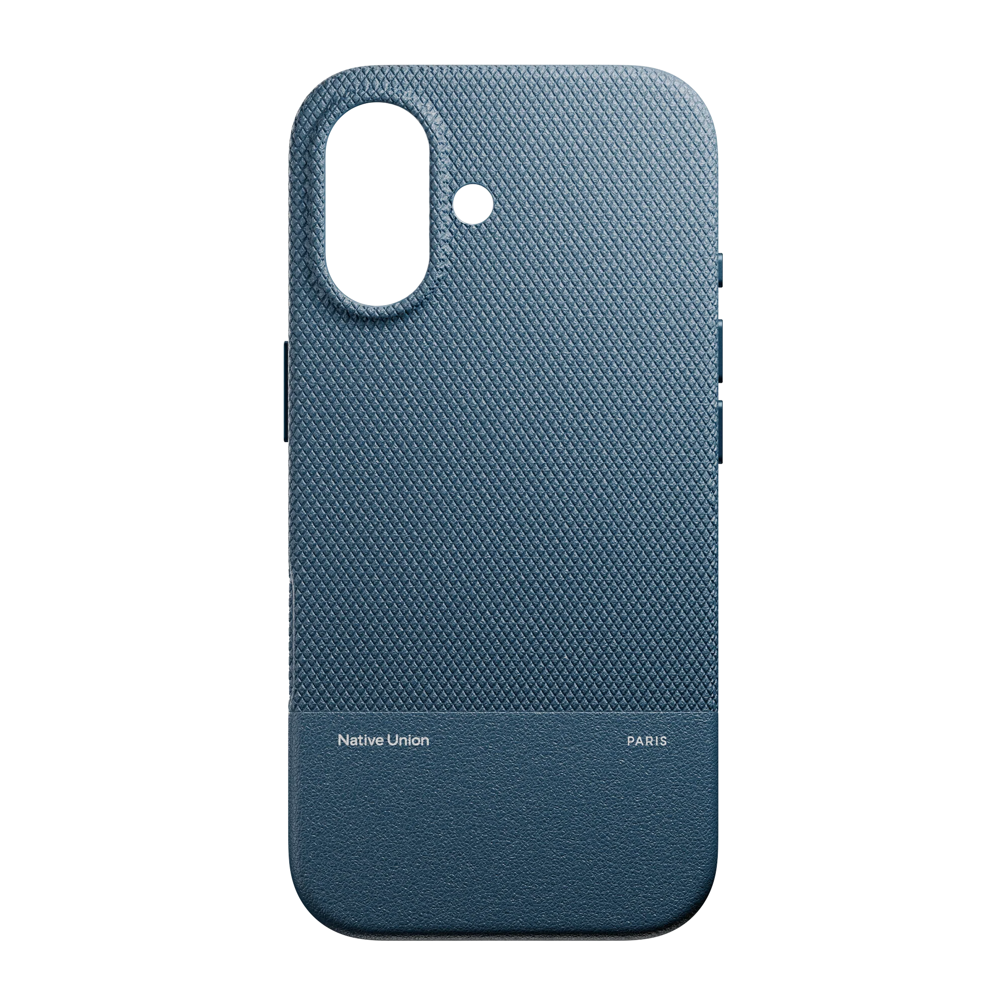 На фото изображено Чехол Native Union Paris (Re)Classic Case для iPhone 17, синий