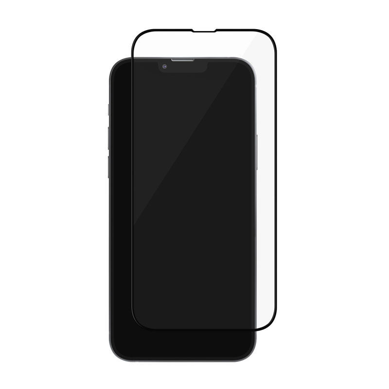Стекло защитное  uBear Extreme Nano Shield Privacy для  iPhone 14, алюмосиликатное, чёрный