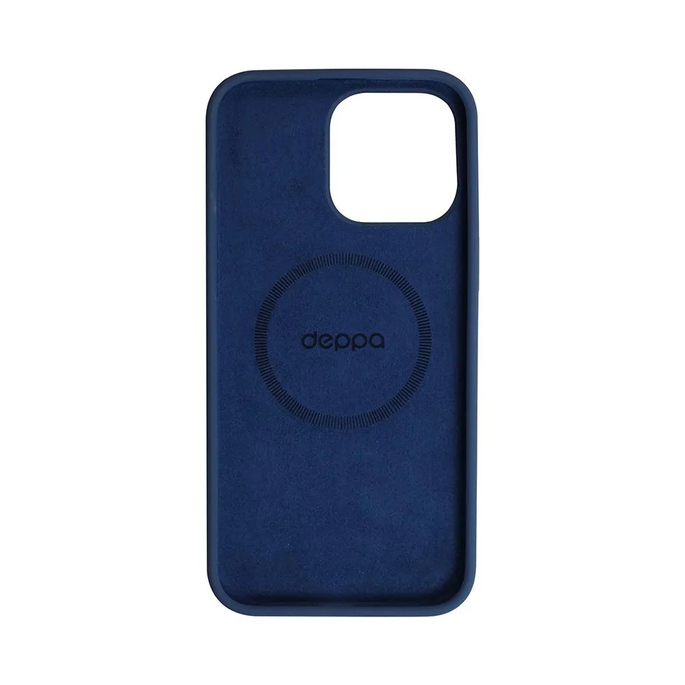 Чехол Liquid Silicone Case Pro Magsafe для Apple iPhone 15 Pro, синий, Deppa