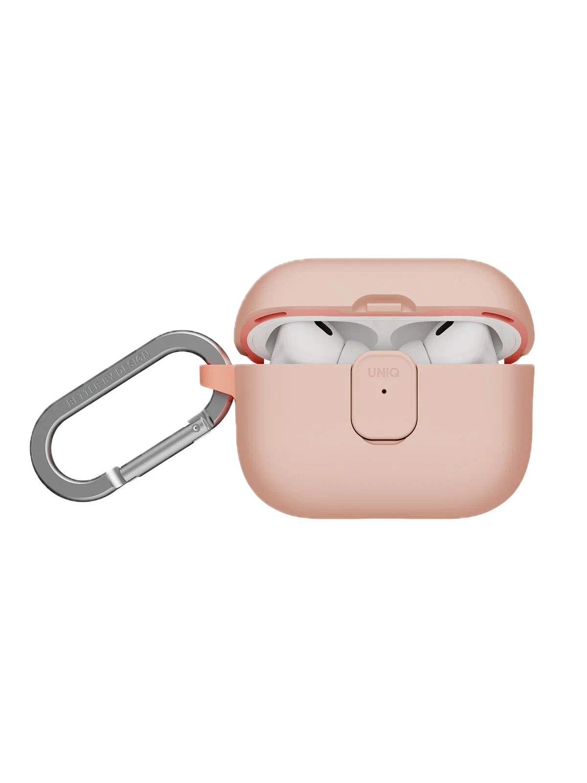 На фото изображено Чехол Uniq CLYDE Lock case для AirPods Pro 3, Light Pink/Crepe Pink