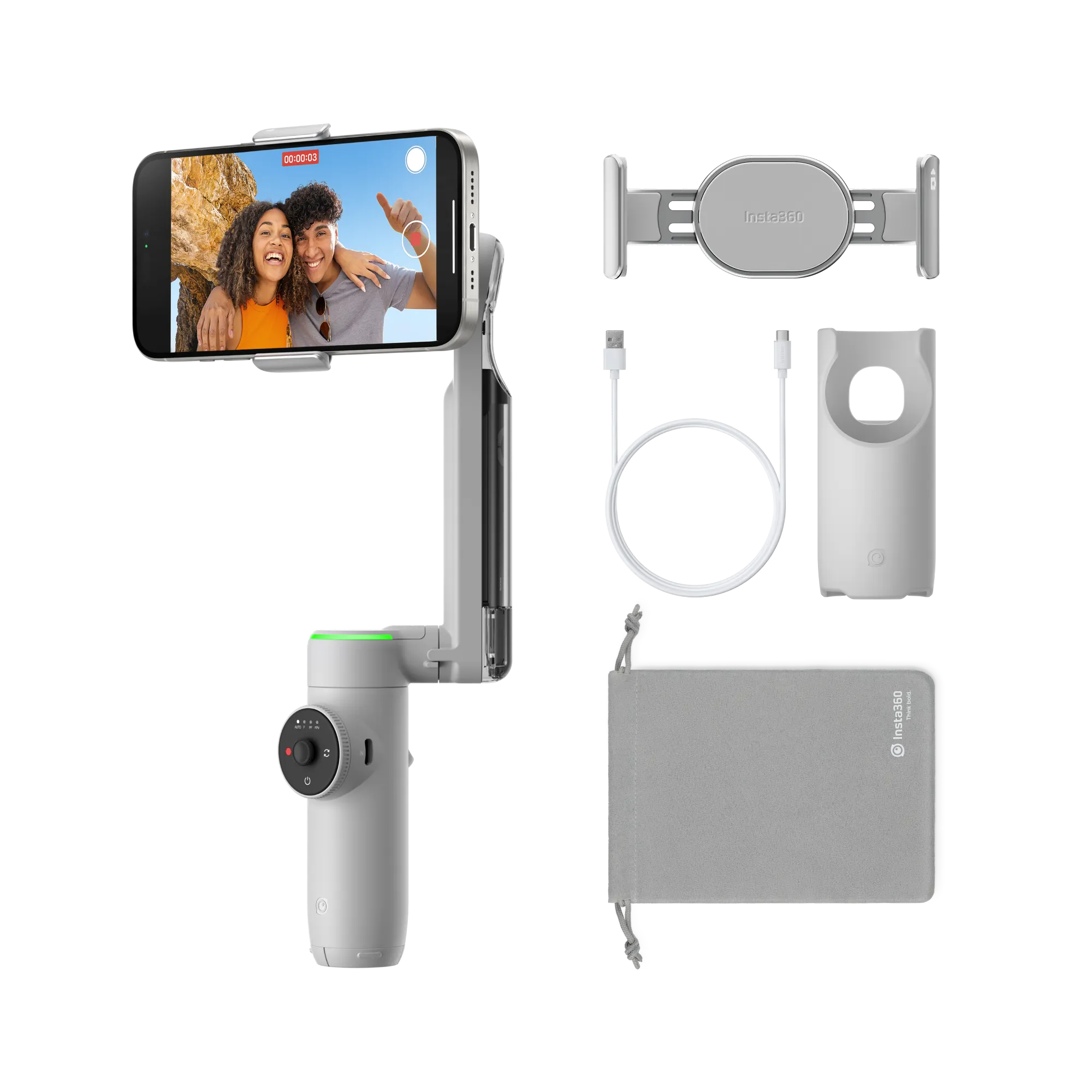 Стабилизатор Insta360 Flow Pro, серый