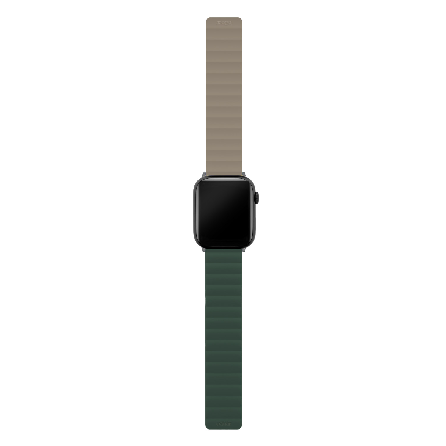 Ремешок uBear Mode для Apple Watch M/L (42, 44, 45, 49 мм), силиконовый, зелёный/серый