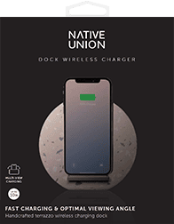 DOCK WIRELESS TERRAZZO БЗУ стандарта Qi, мощность 10W, с подставкой, цвет: розовый