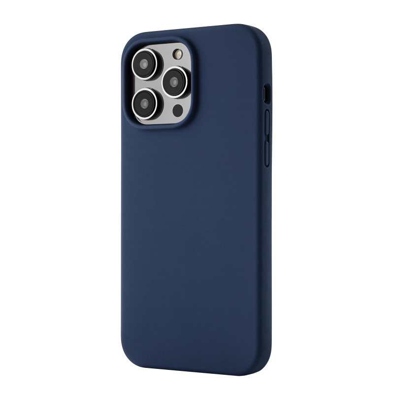 Чехол защитный uBear Touch Case для  iPhone 14 Pro Max, силикон, софт-тач, тёмно-синий