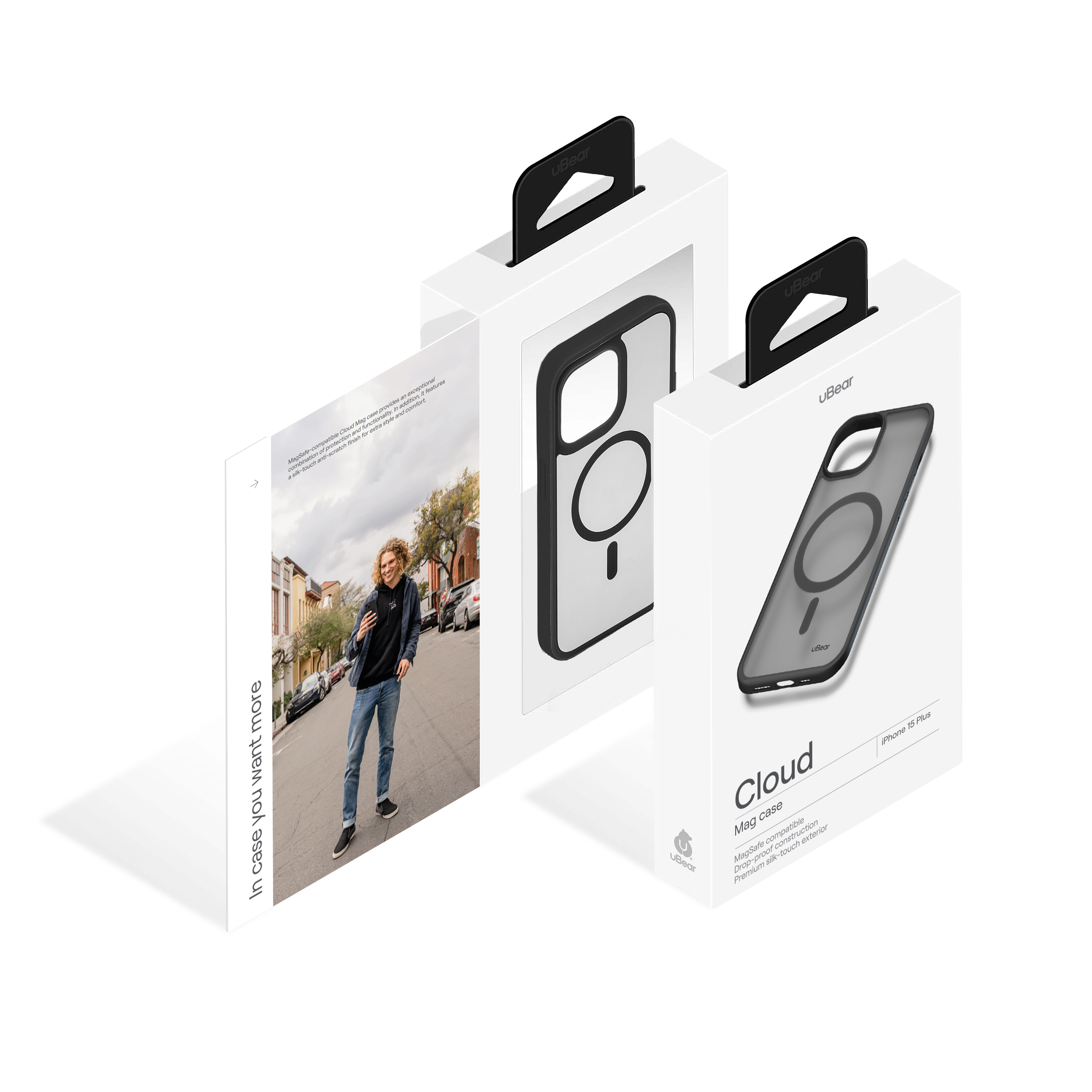 Чехол защитный uBear Cloud Mag Case для iPhone 15 Plus, MagSafe совместимый, усиленный, силк-тач