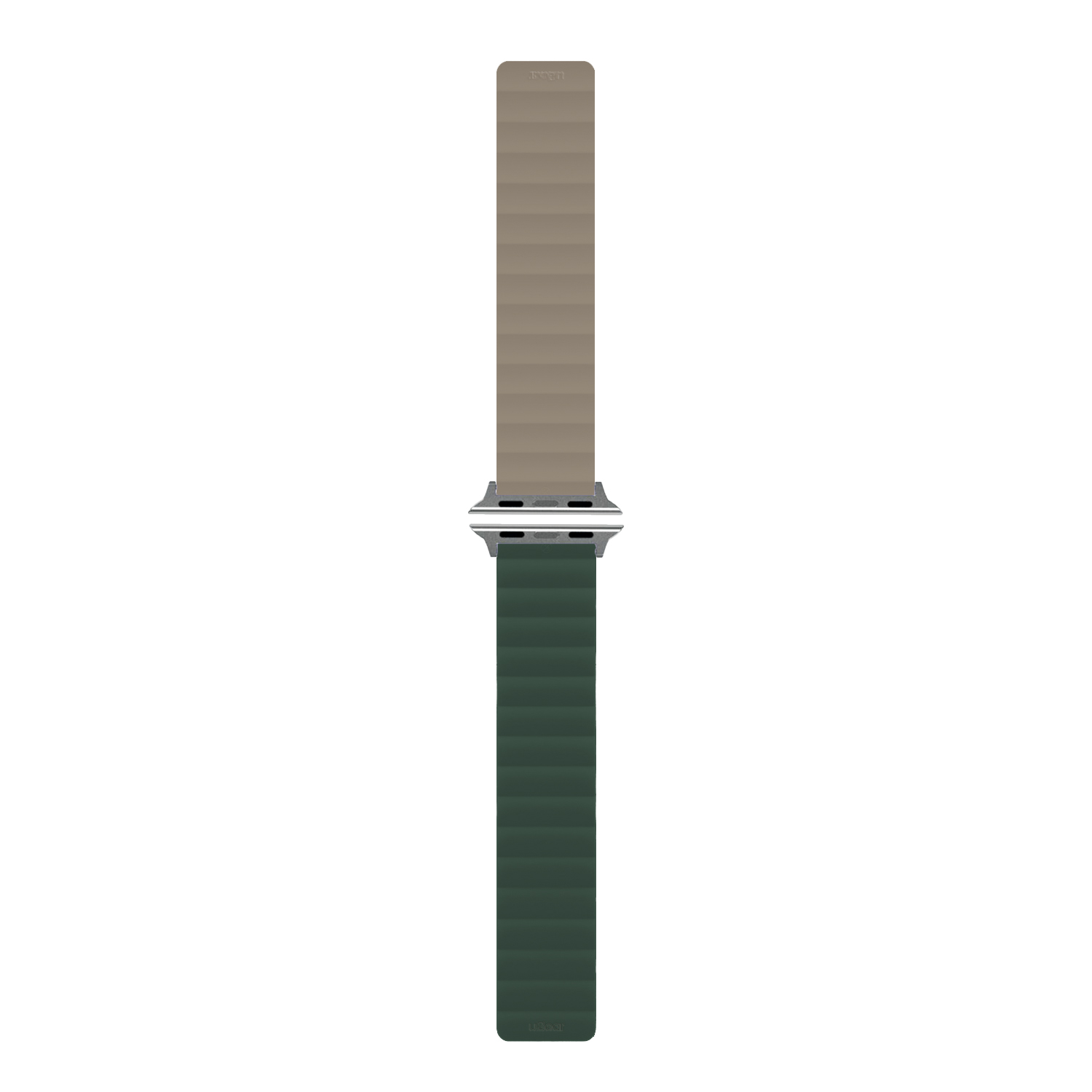 Ремешок uBear Mode для Apple Watch S/M (38, 40, 41 мм), силиконовый, зелёный/серый