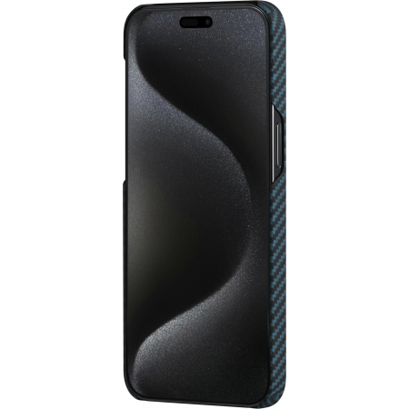 Чехол Pitaka MagEZ Case 4 для iPhone 15 Pro Max (6.7"), кевлар (арамид), черно-синий