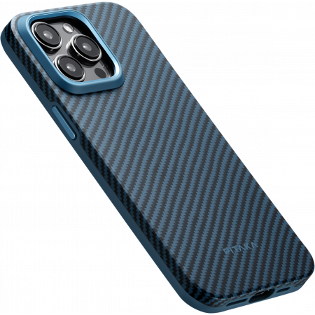 Противоударный чехол Pitaka MagEZ Pro 4 для iPhone 15 Pro (6.1"), кевлар (арамид), синий