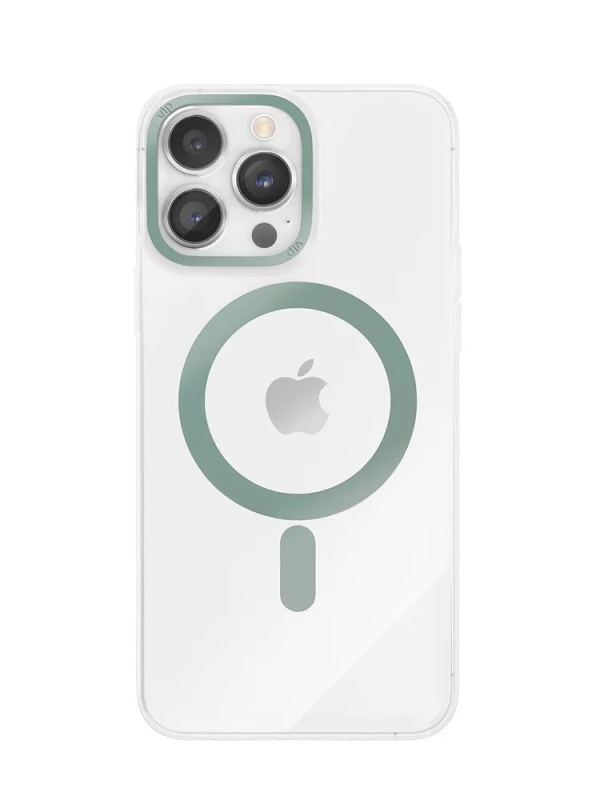 Чехол защитный &quot;vlp&quot; Line case с MagSafe для iPhone 14 Pro, зеленый
