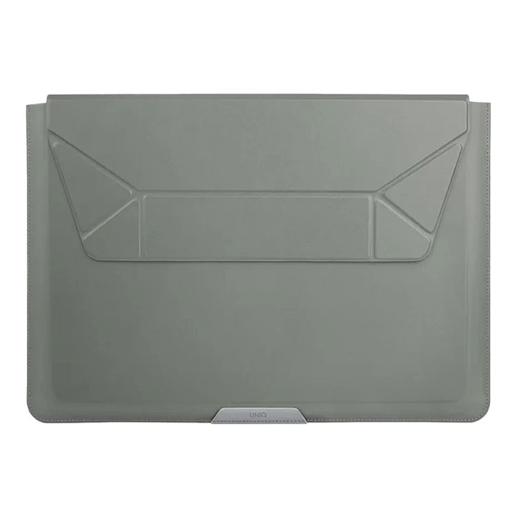 Uniq для ноутбуков 14" чехол Oslo V.2 PU leather Magnetic Laptop sleeve/foldable stand Lichen Green