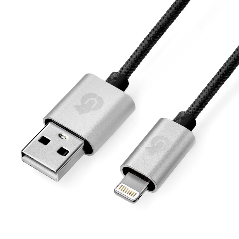Зарядный кабель CORD Lightning USB Cable, 1,0 m, чёрный