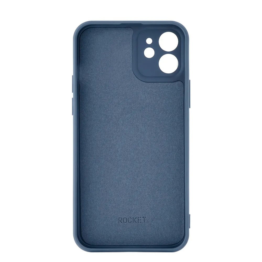 Чехол защитный ROCKET Sense для iPhone 12, soft-touch матовый, TPU, тёмно-синий