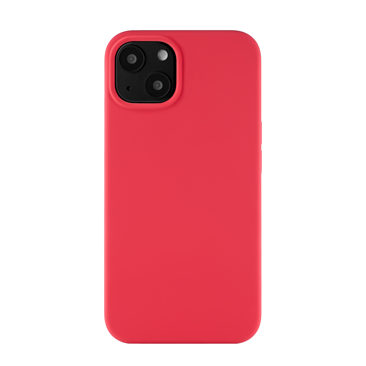 Touch Сase (Liquid silicone) for iPhone 13. Магнитная упаковка, красный