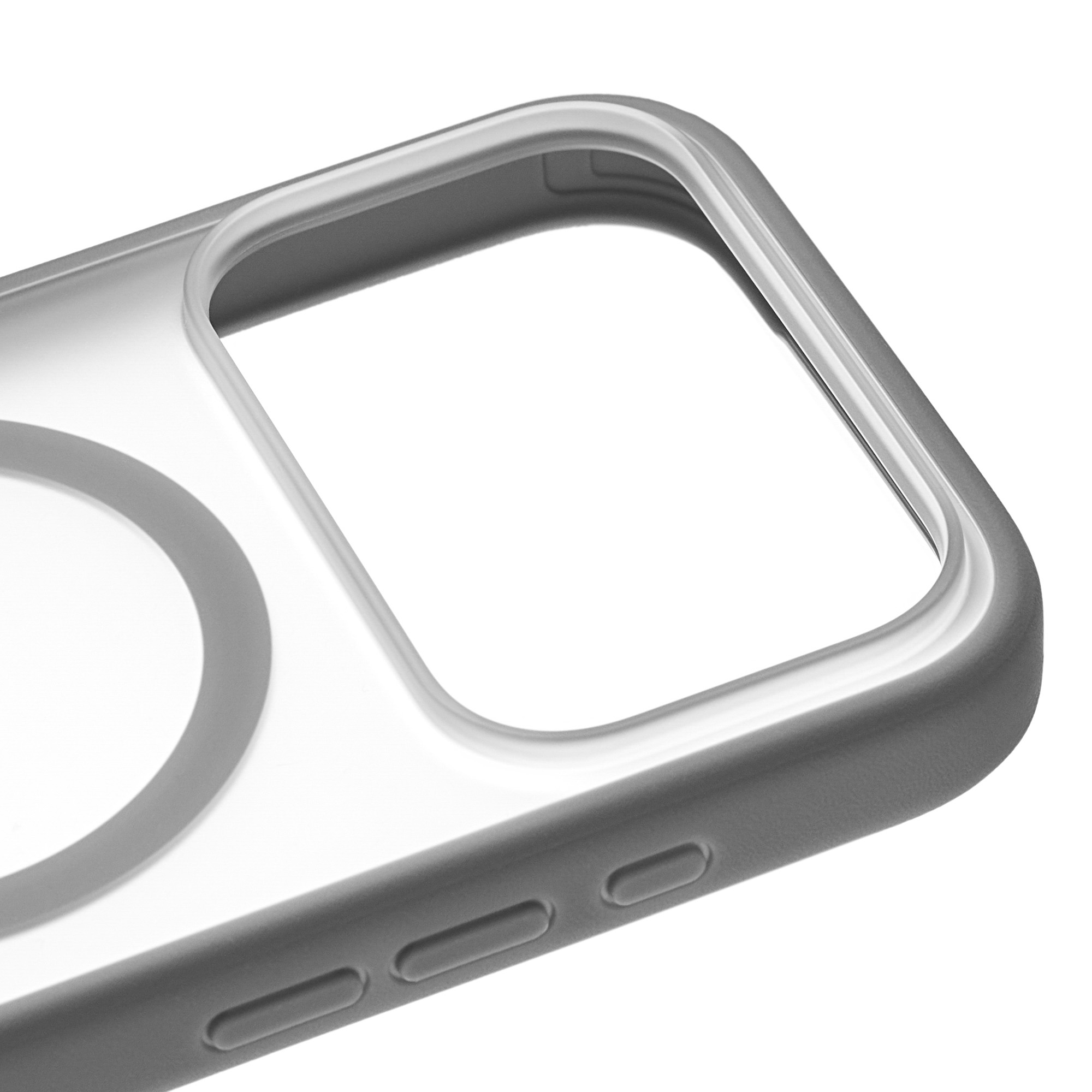 На фото изображено Чехол защитный uBear Stand 360° Mag Case для iPhone 17 Pro, серый