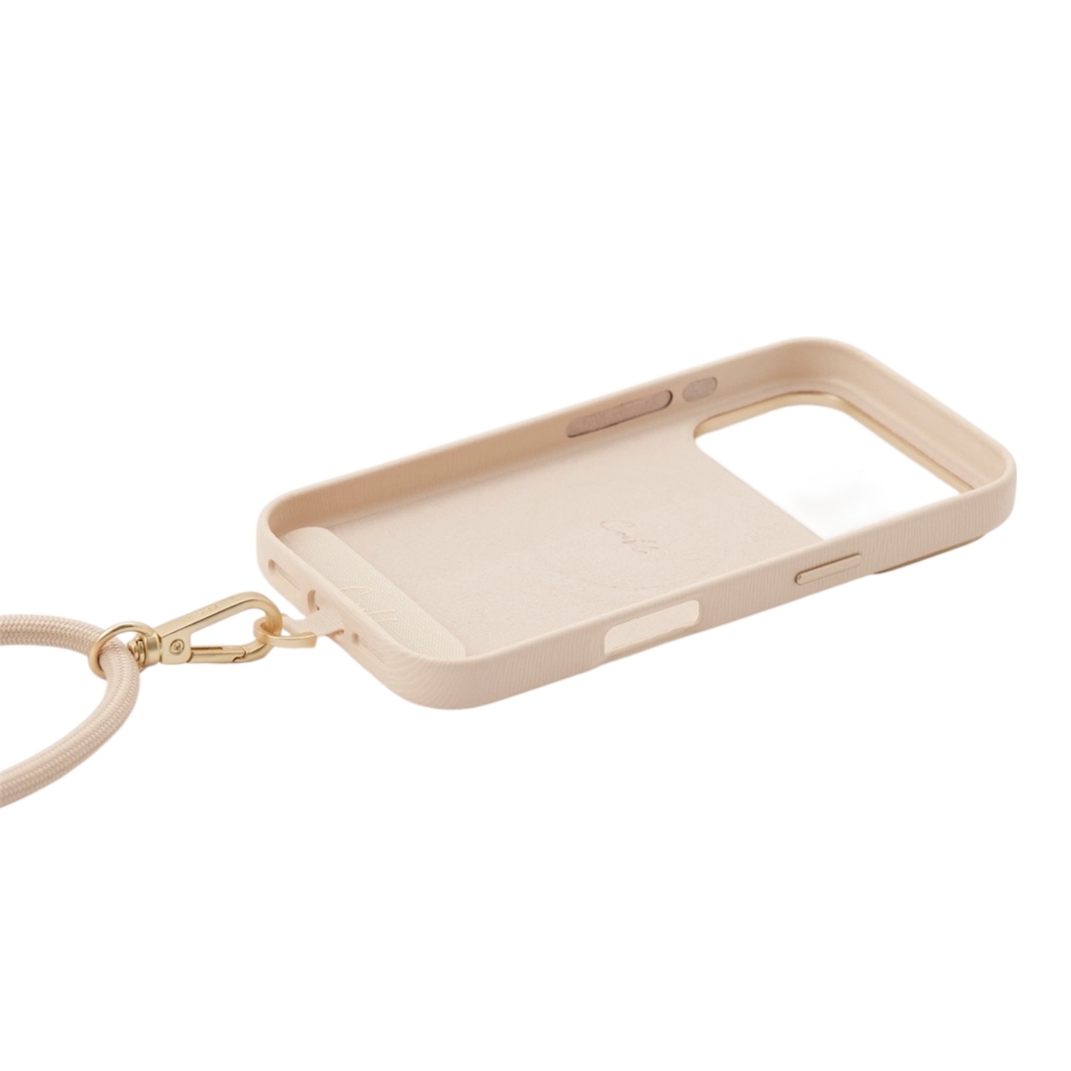 На фото изображено Чехол Uniq Coehl Strap Merelle (MagSafe) для iPhone 17 Pro, розовый