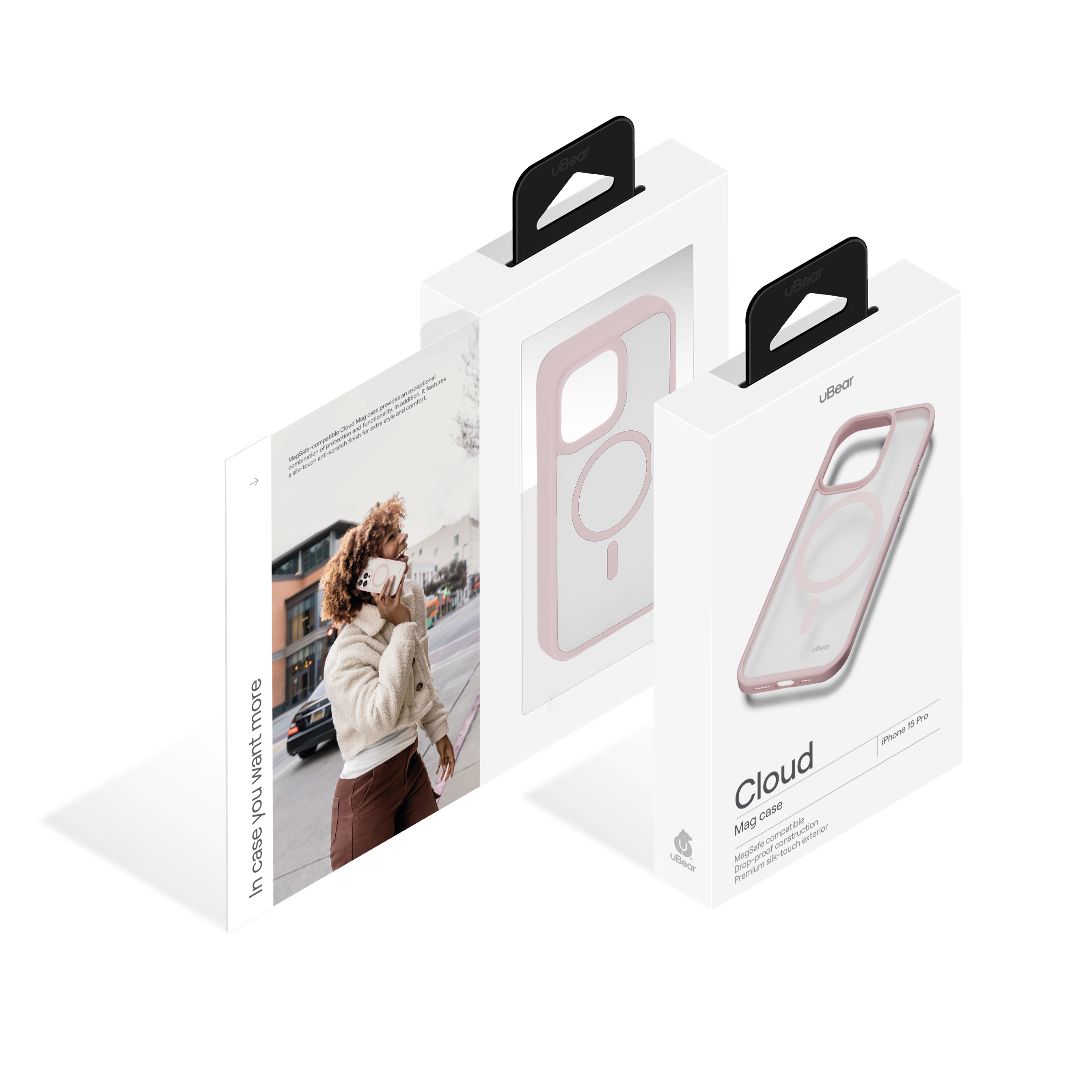 Чехол защитный uBear Cloud Mag Case для iPhone 15 Pro, MagSafe совместимый, усиленный, силк-тач