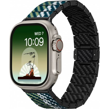 Карбоновый браслет Pitaka для Apple Watch, 38/49мм, wind