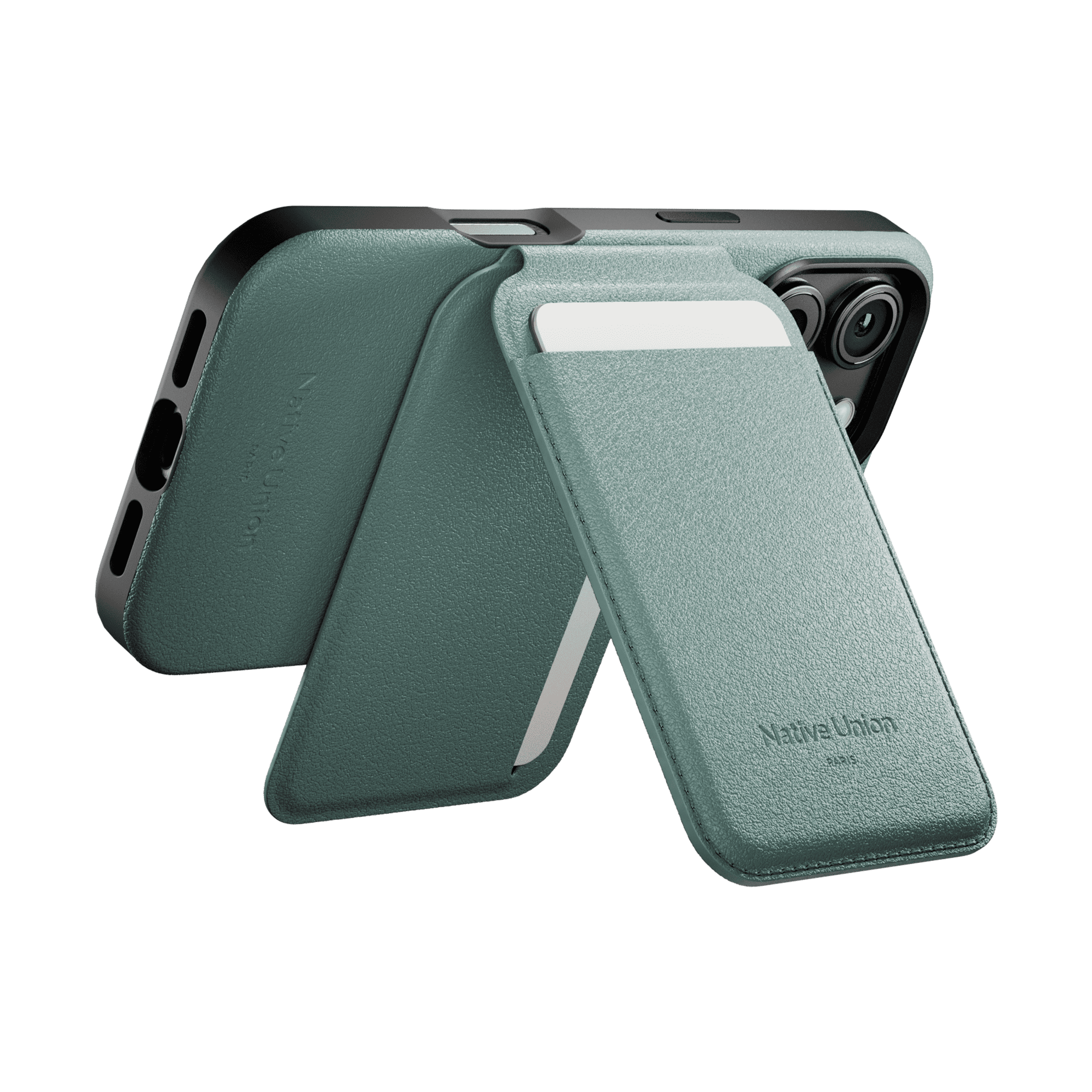 ACTIVE WALLET STAND SLATE GREEN, чехол для пластиковых карт Native Union, цвет: зеленый станец